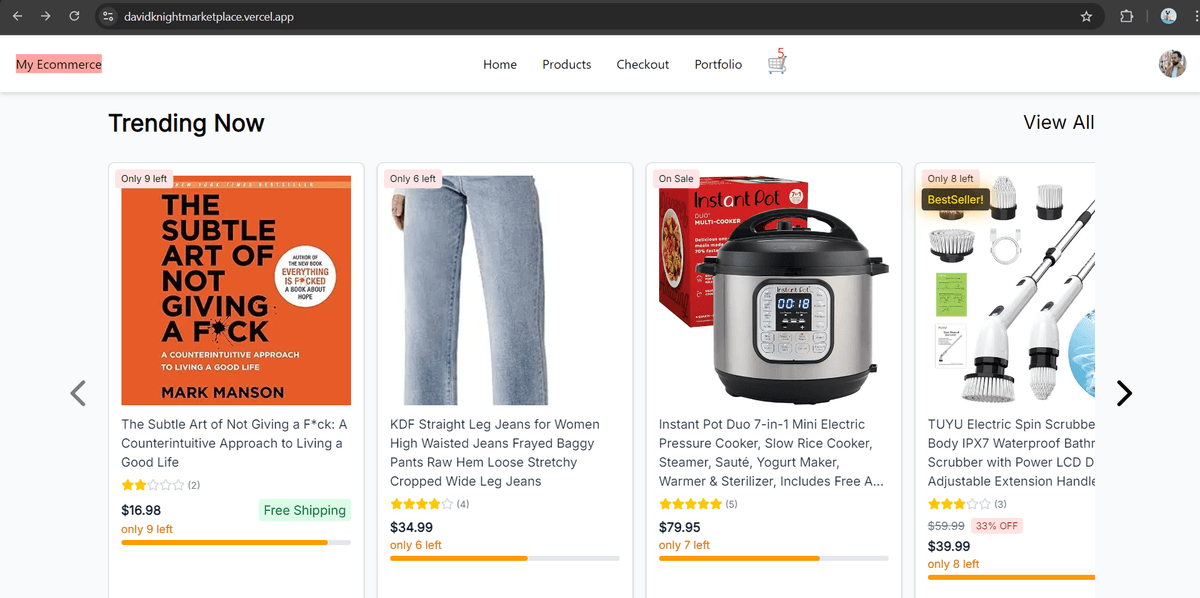 marketplace homepage image